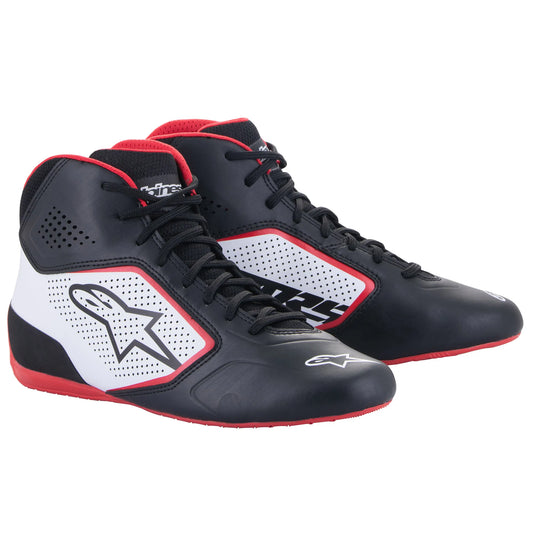 BOTAS ALPINESTARS TECH-1 K START  V2 BLACK WHITE RED