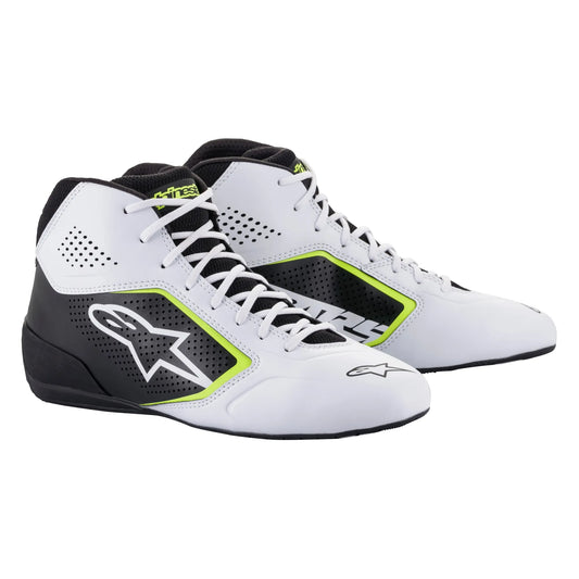 BOTAS ALPINESTARS TECH-1 K START  V2 WHITE BLACK FLUOR