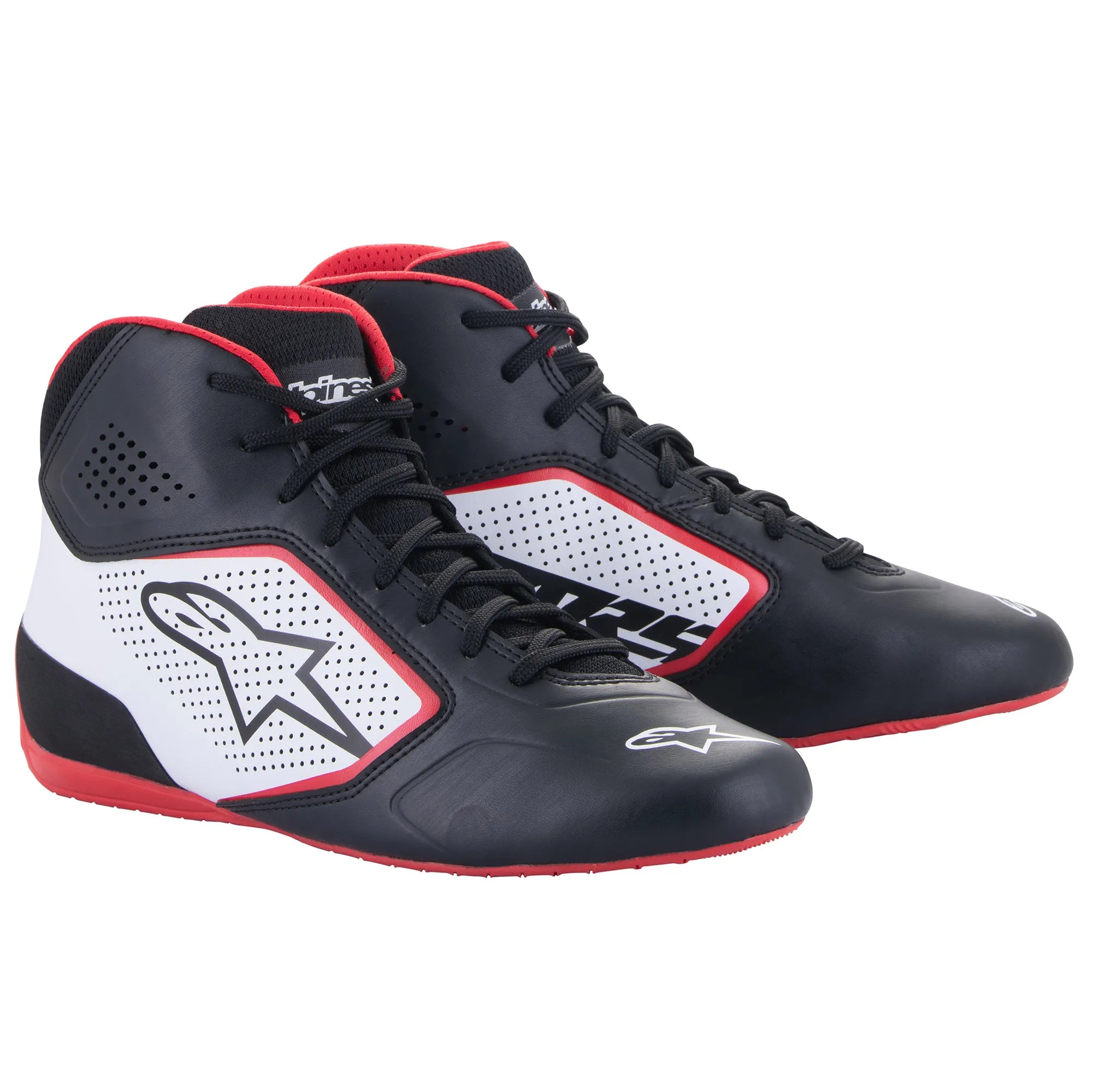 BOTAS ALPINESTARS TECH-1 K START  V2 BLACK WHITE RED