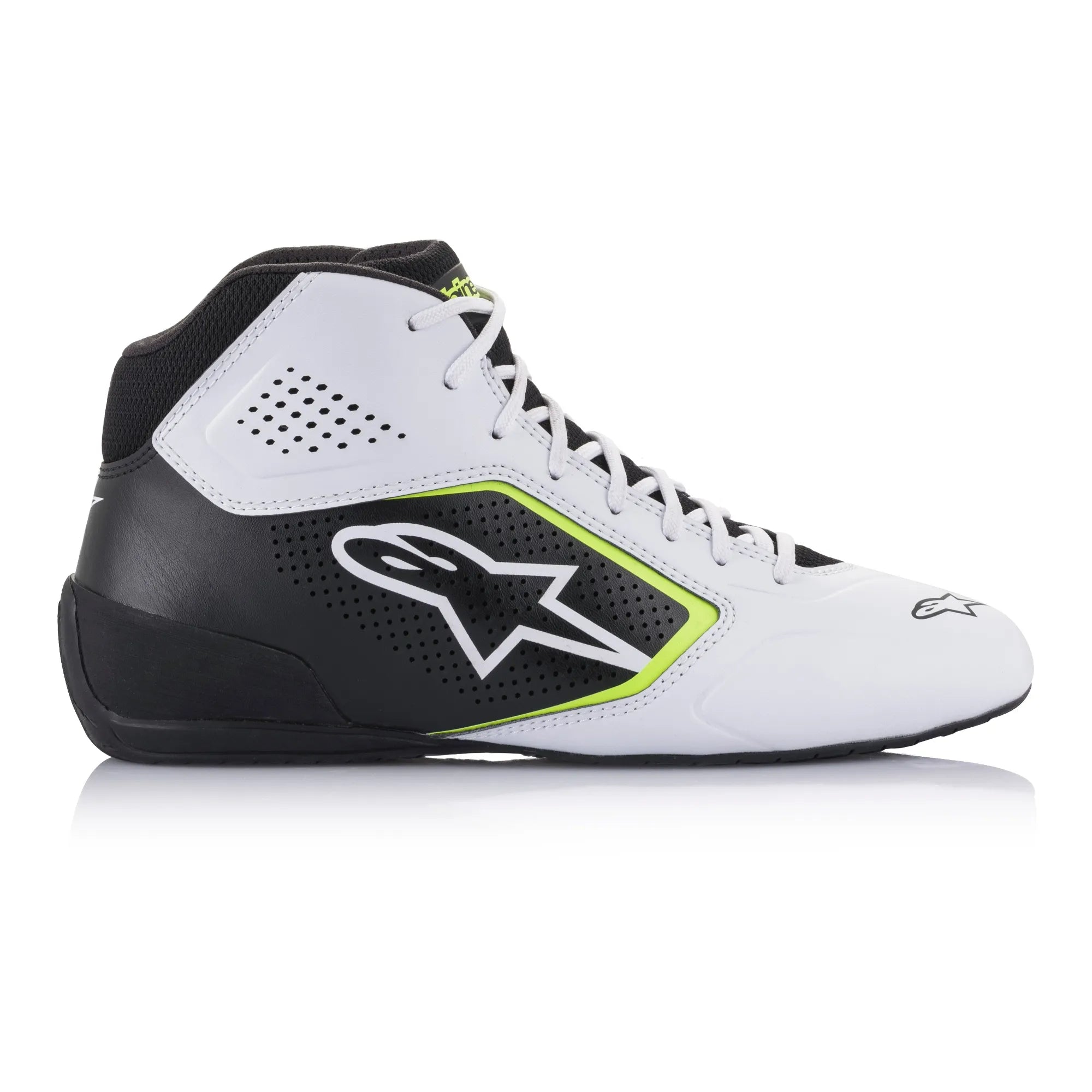 BOTAS ALPINESTARS TECH-1 K START  V2 WHITE BLACK FLUOR