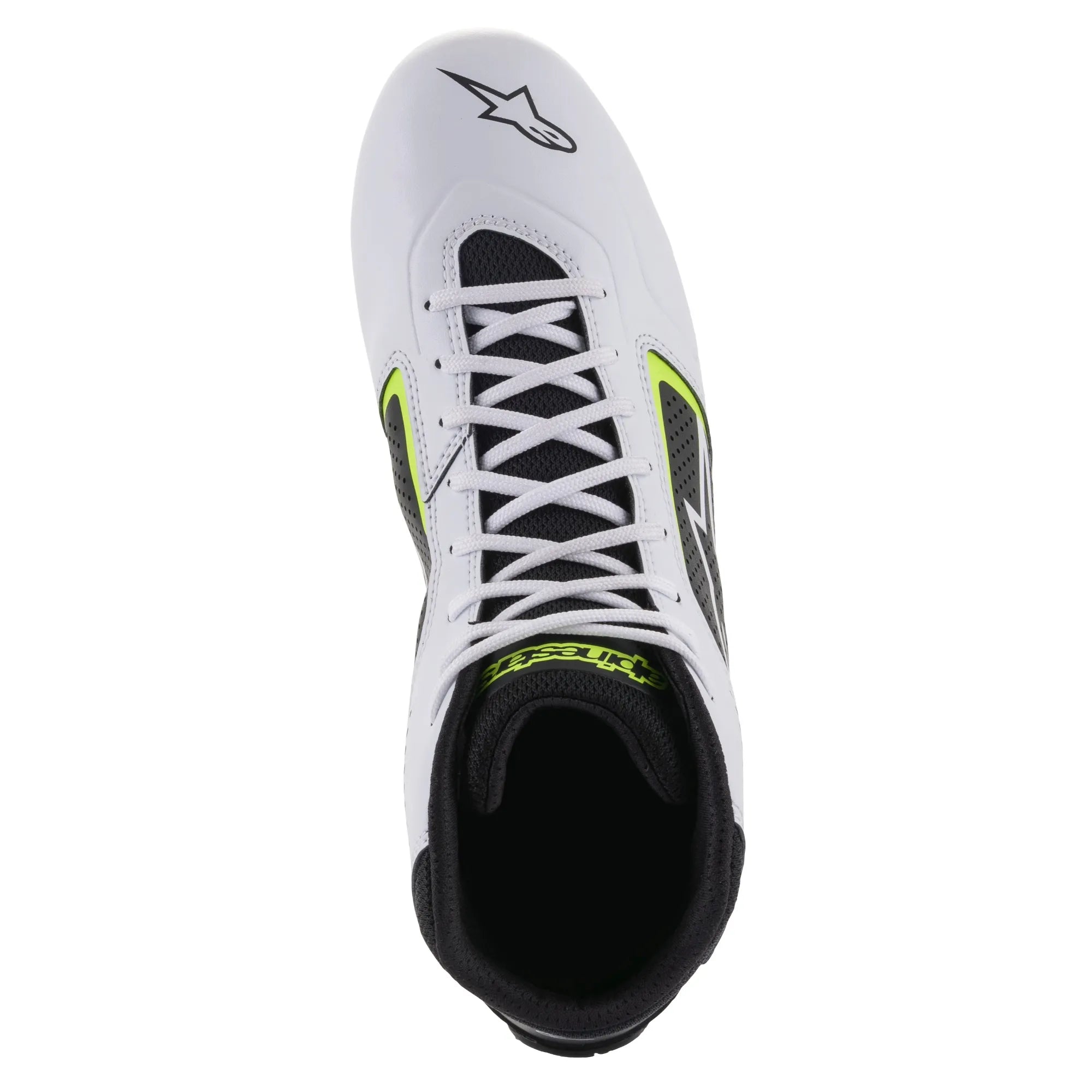 BOTAS ALPINESTARS TECH-1 K START  V2 WHITE BLACK FLUOR