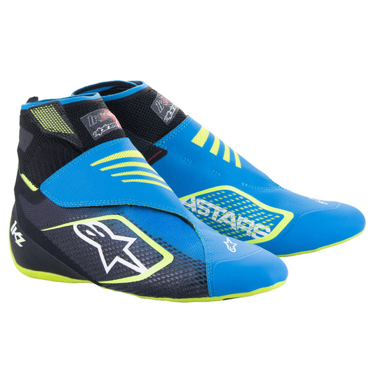 BOTA ALPINESTARS TECH-1 KZ V2 BLACK CYAN FLUOR