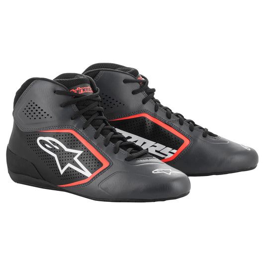 BOTAS ALPINESTARS TECH-1 K START  V2 LIGHT BLACK AND RED FLUOR