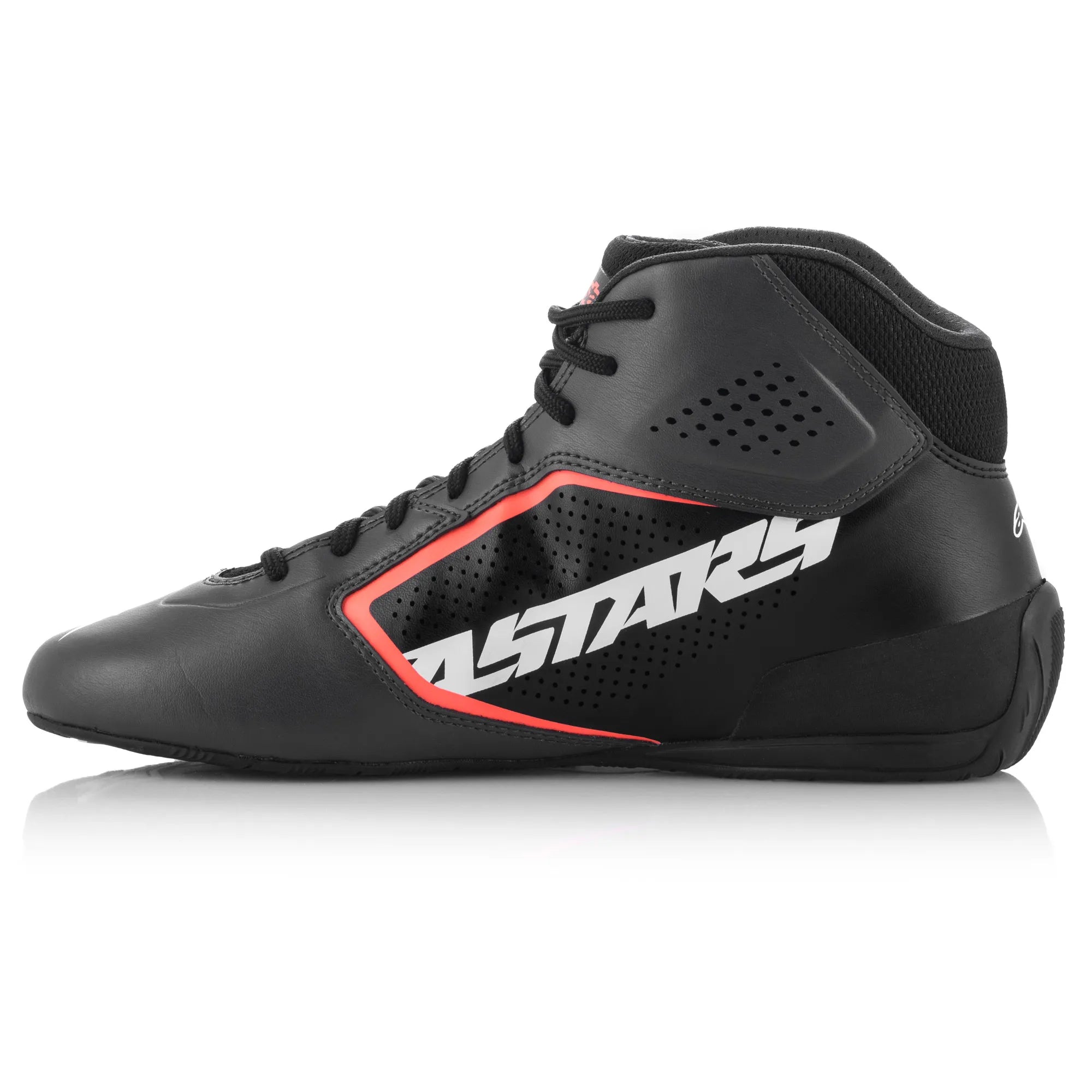 BOTAS ALPINESTARS TECH-1 K START  V2 LIGHT BLACK AND RED FLUOR