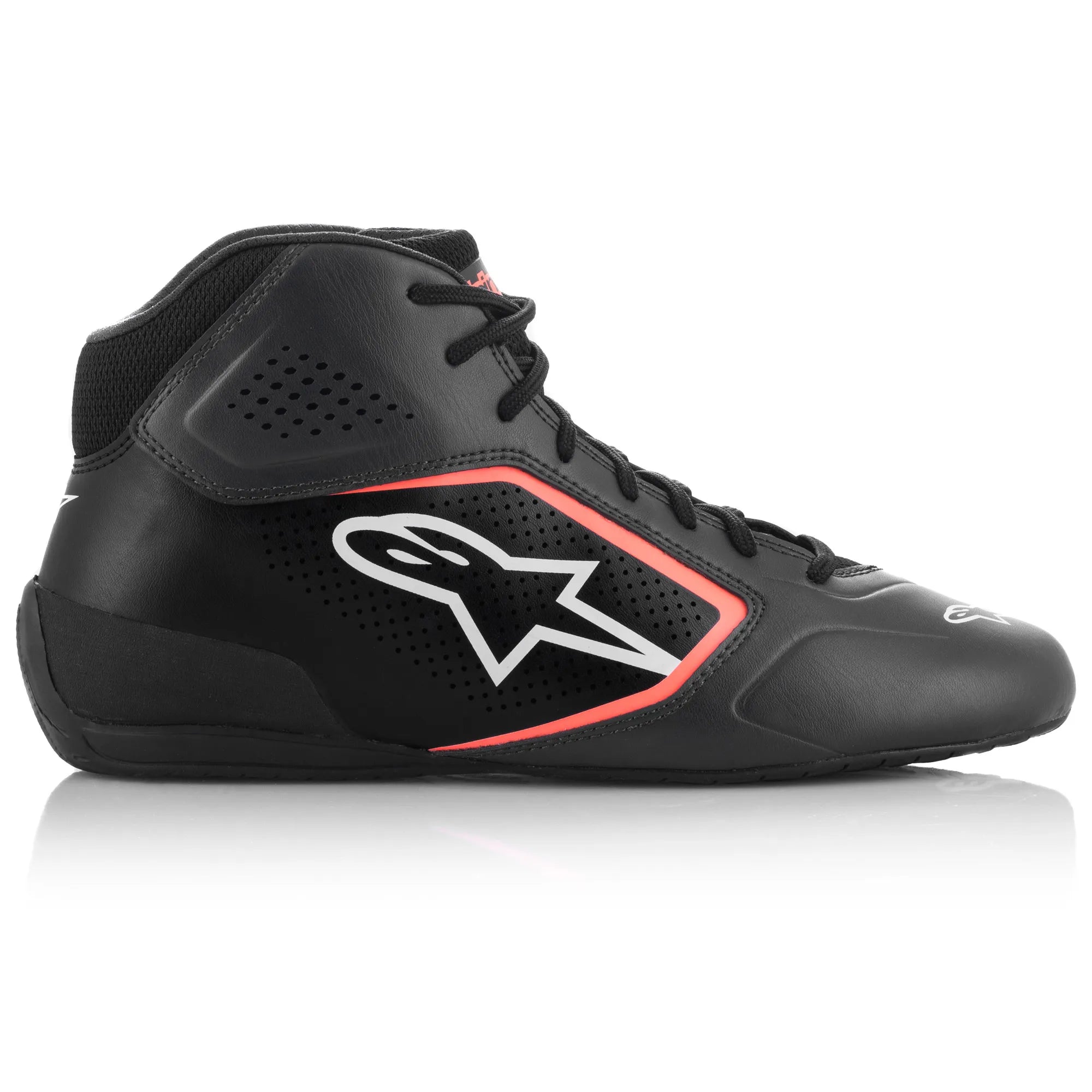 BOTAS ALPINESTARS TECH-1 K START  V2 LIGHT BLACK AND RED FLUOR
