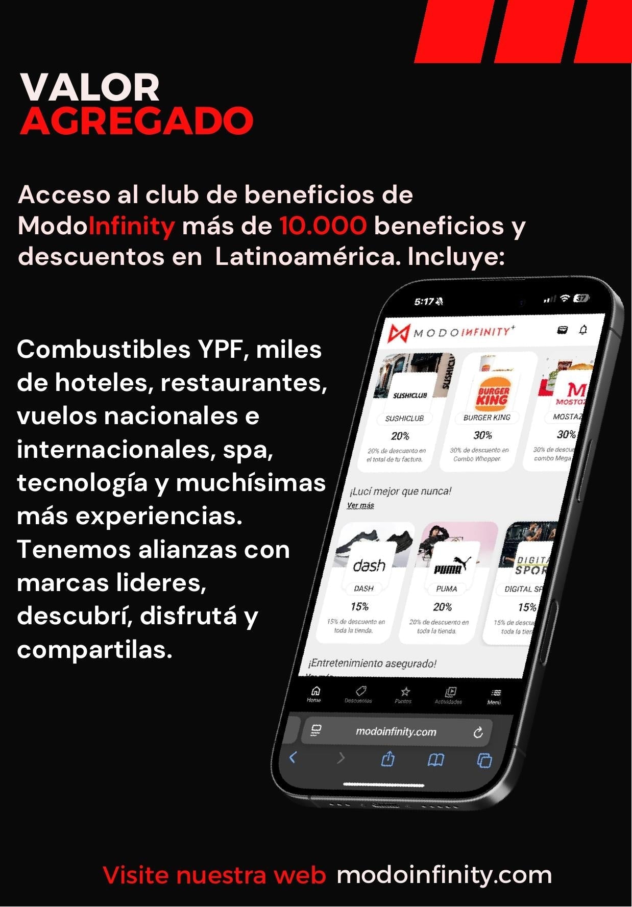 Beneficios ModoInfinity incluidos