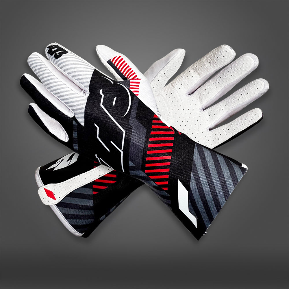 Guantes Minus -273 RS273 Black White Red costura interna 1