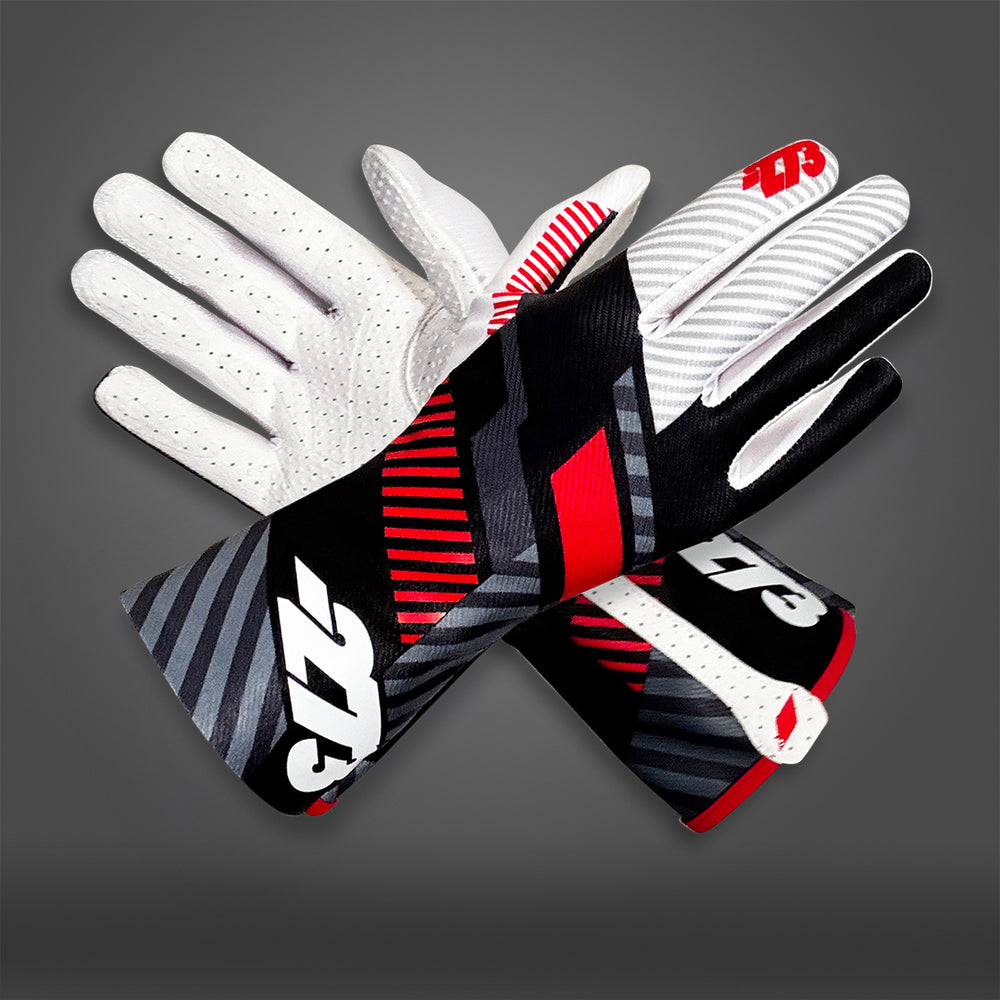 Guantes Minus -273 RS273 Black White Red costura interna 2