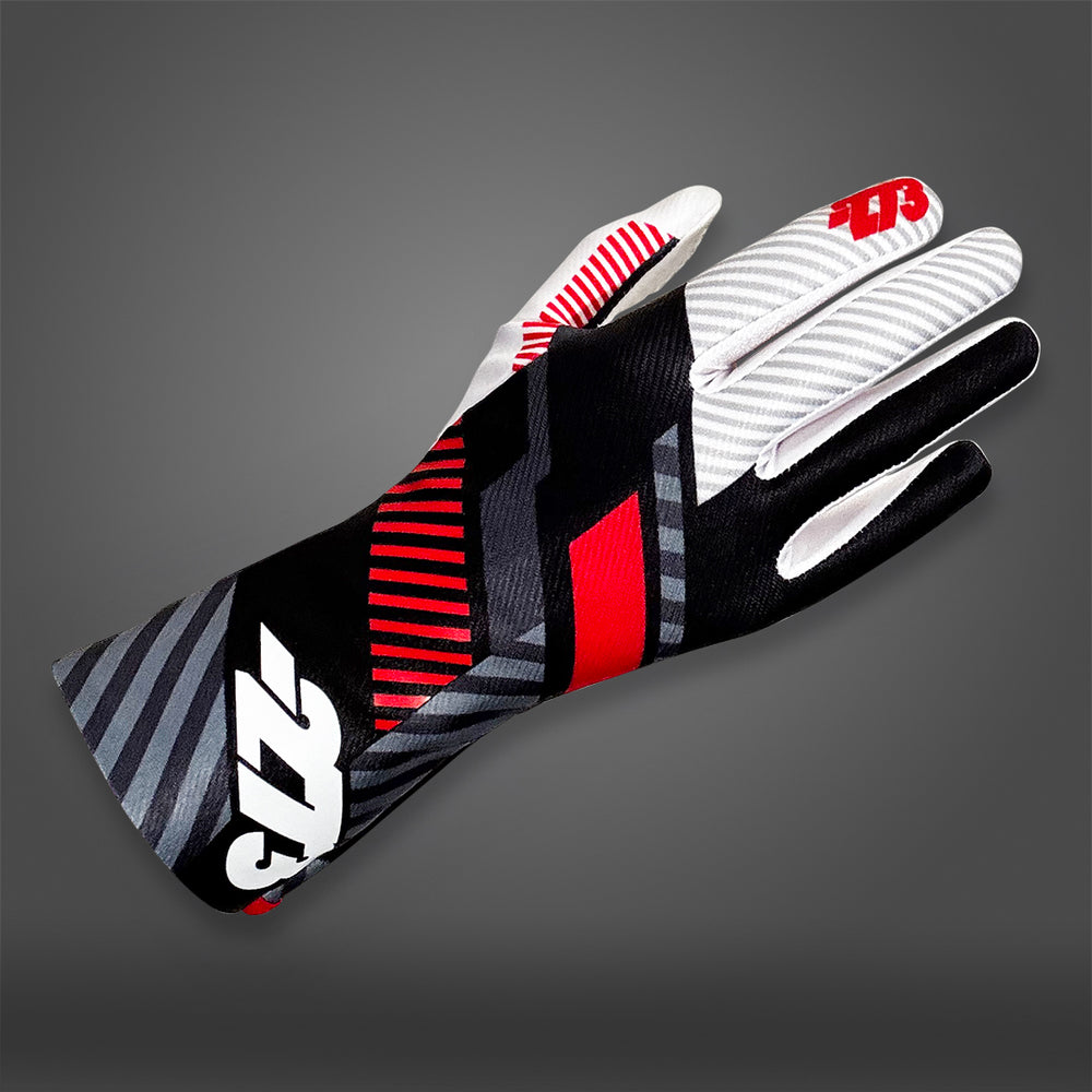 Guantes Minus -273 RS273 Black White Red costura interna 3